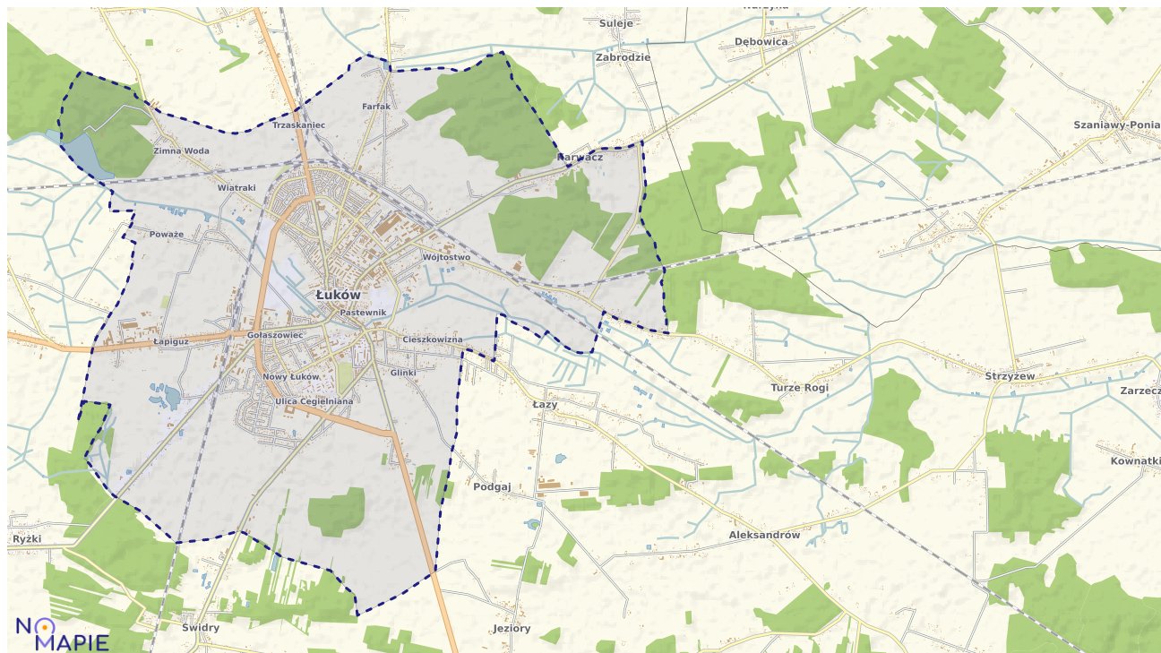 Mapa obszarów ochrony przyrody Łukowa